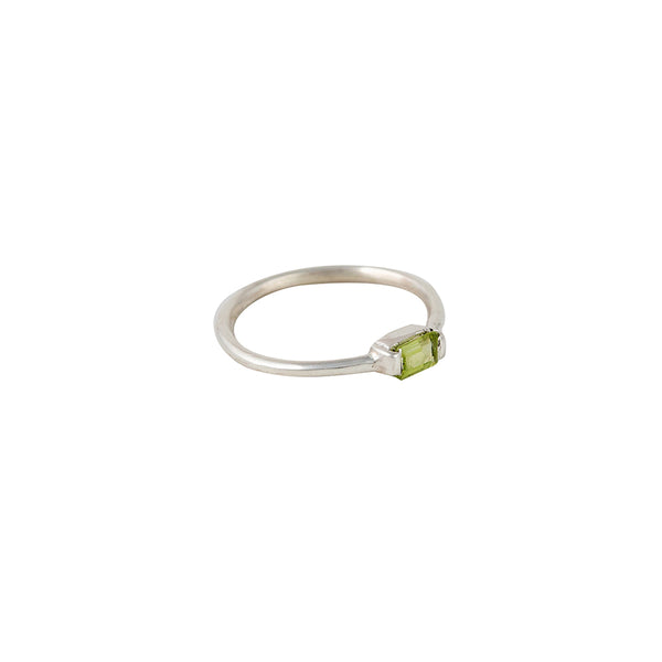 Anel Retangular Peridoto