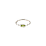Anel Retangular Peridoto